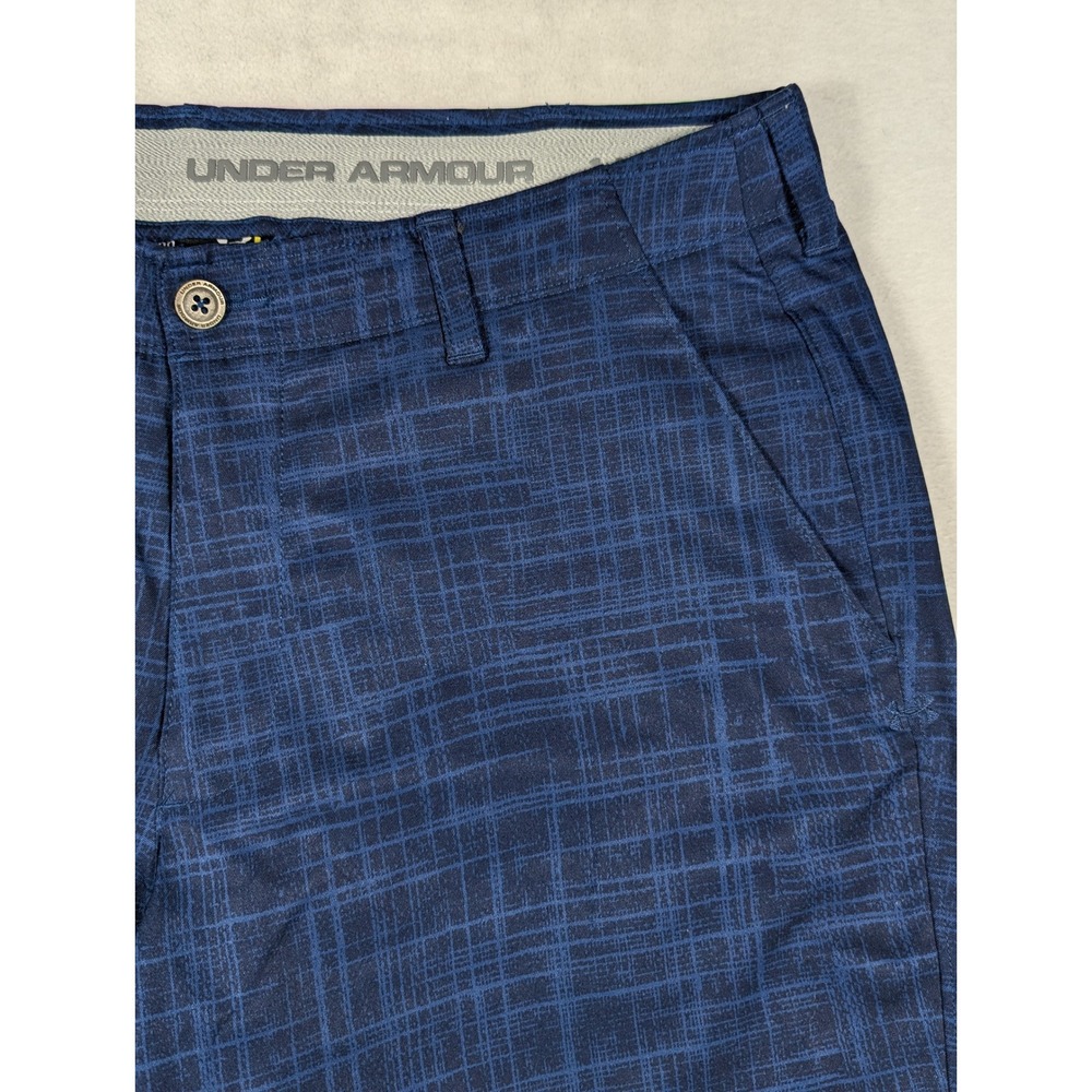 Under Armour Mens Match Play Golf Pants Navy Blue Crosshatch Size‎ 38